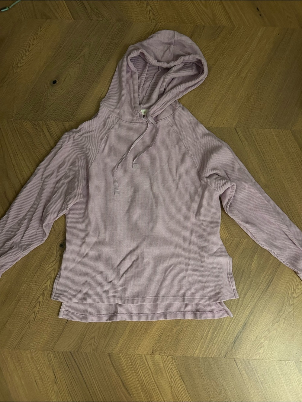 Love Shack Fancy Light Mauve Ribbed Hoodie Sweatshirt/shirt